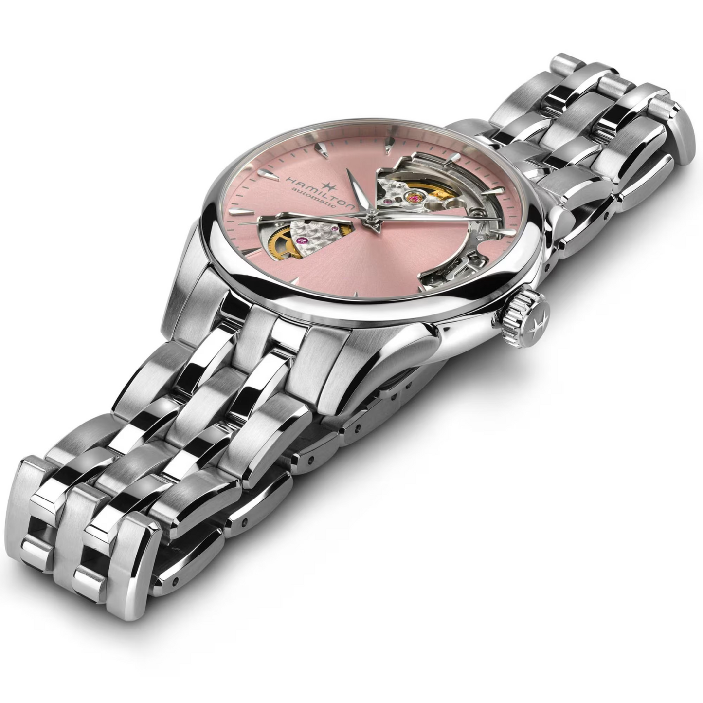 Hamilton Jazzmaster Open Heart Lady Automatic Pink Dial Watch H32215170