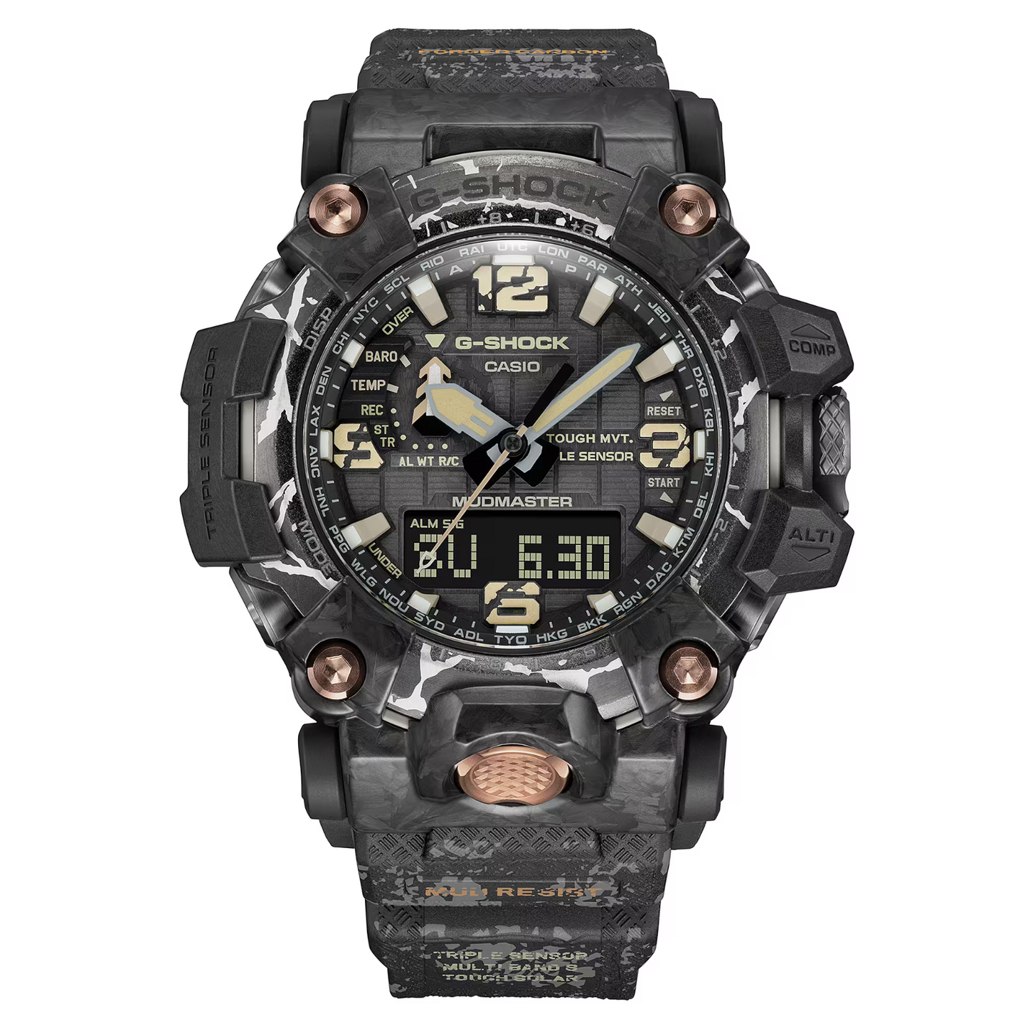 Casio G Shock Mudmaster Triple Sensor Solar Powered Watch GWG-2000CR-1ADR