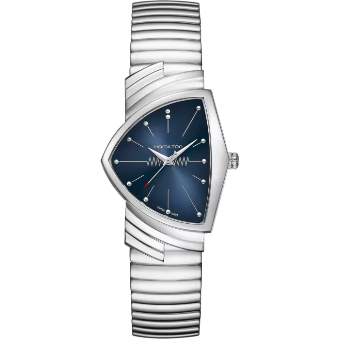 Hamilton Ventura Quartz Blue Dial Stainless Steel Watch H24411142