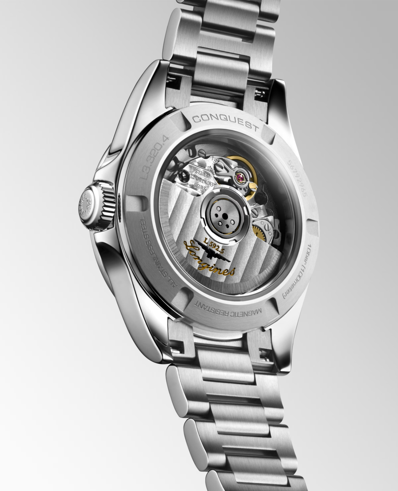 Longines Conquest 30 MM Stainless Steel Silver Dial Automatic Watch L33204726