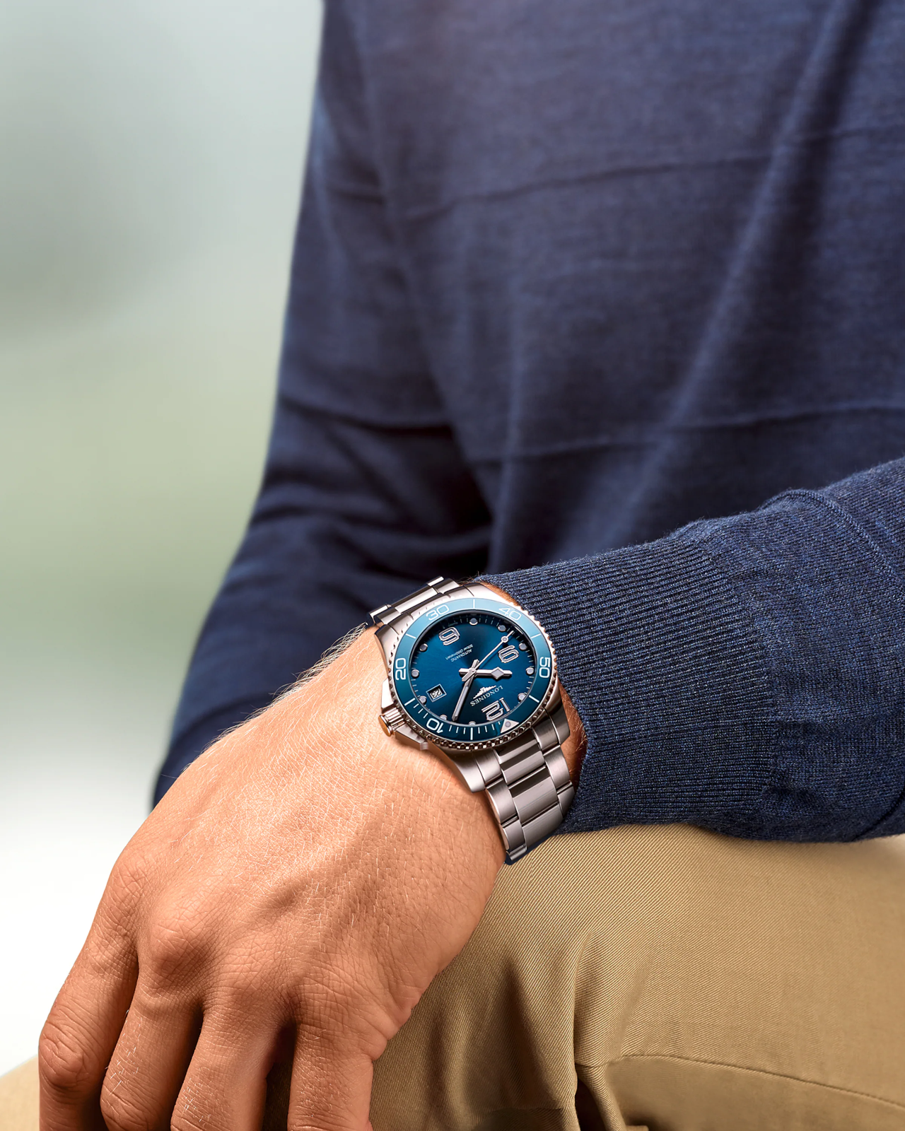Longines Hydroconquest 41 MM Blue Dial Automatic Full SS Watch L37814966