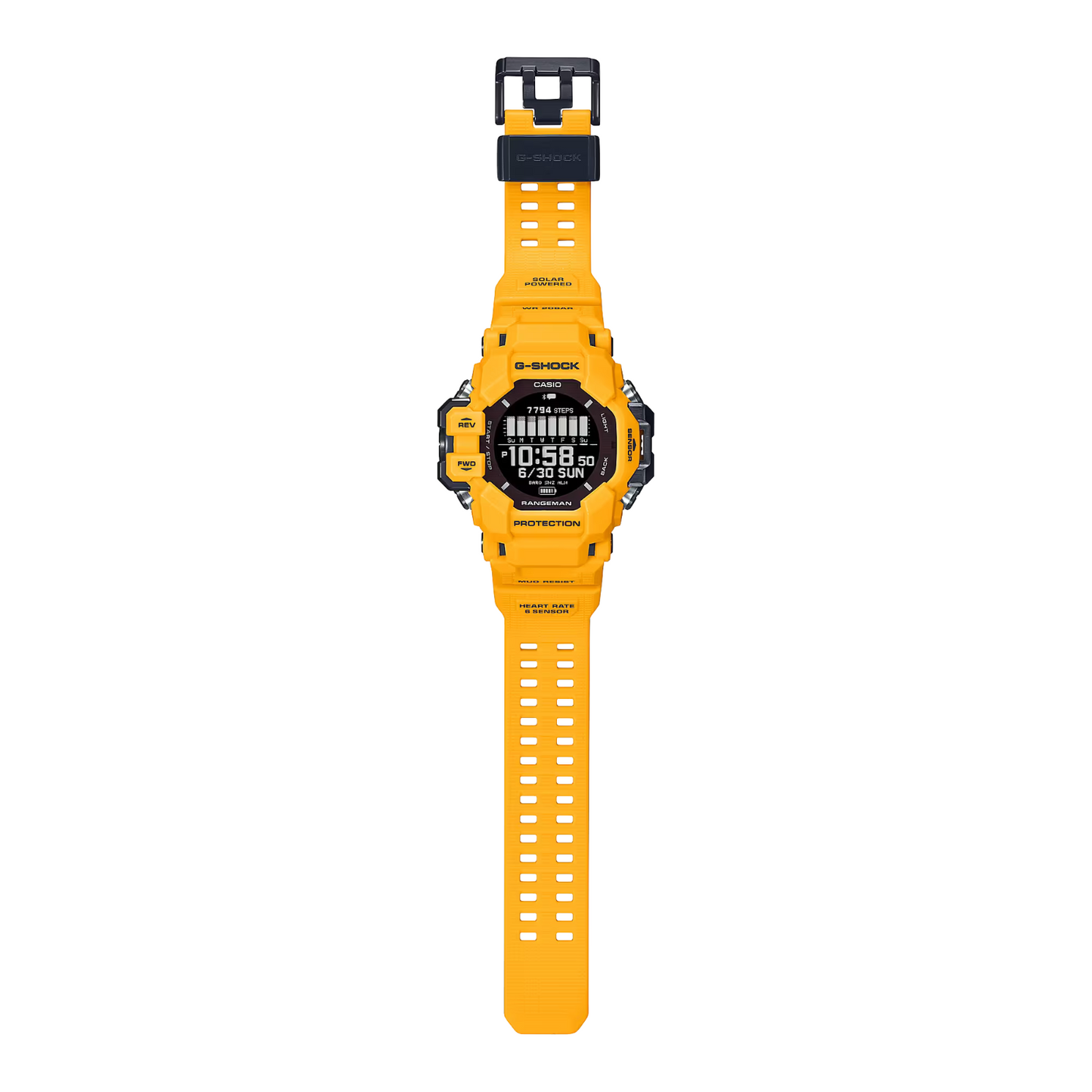 Casio G-Shock Rangeman Resin Solar Heart Rate Monitor Yellow Watch GPR-H1000-9
