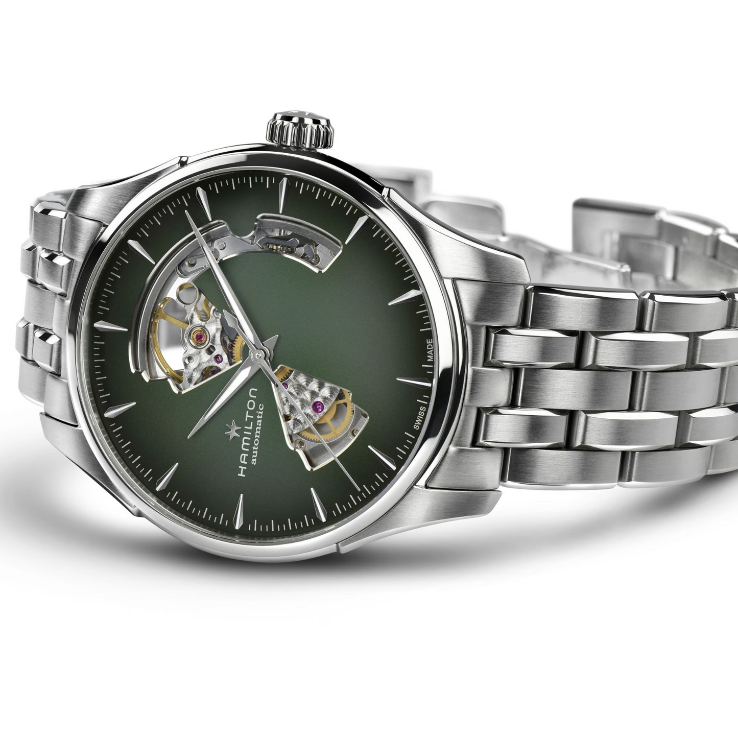 Hamilton Jazzmaster Open Heart Automatic 40 MM Green Dial Watch H32675160