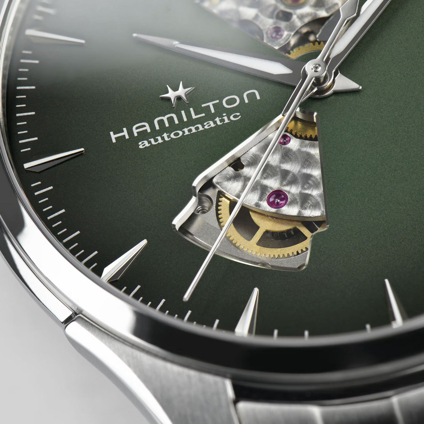 Hamilton Jazzmaster Open Heart Automatic 40 MM Green Dial Watch H32675160