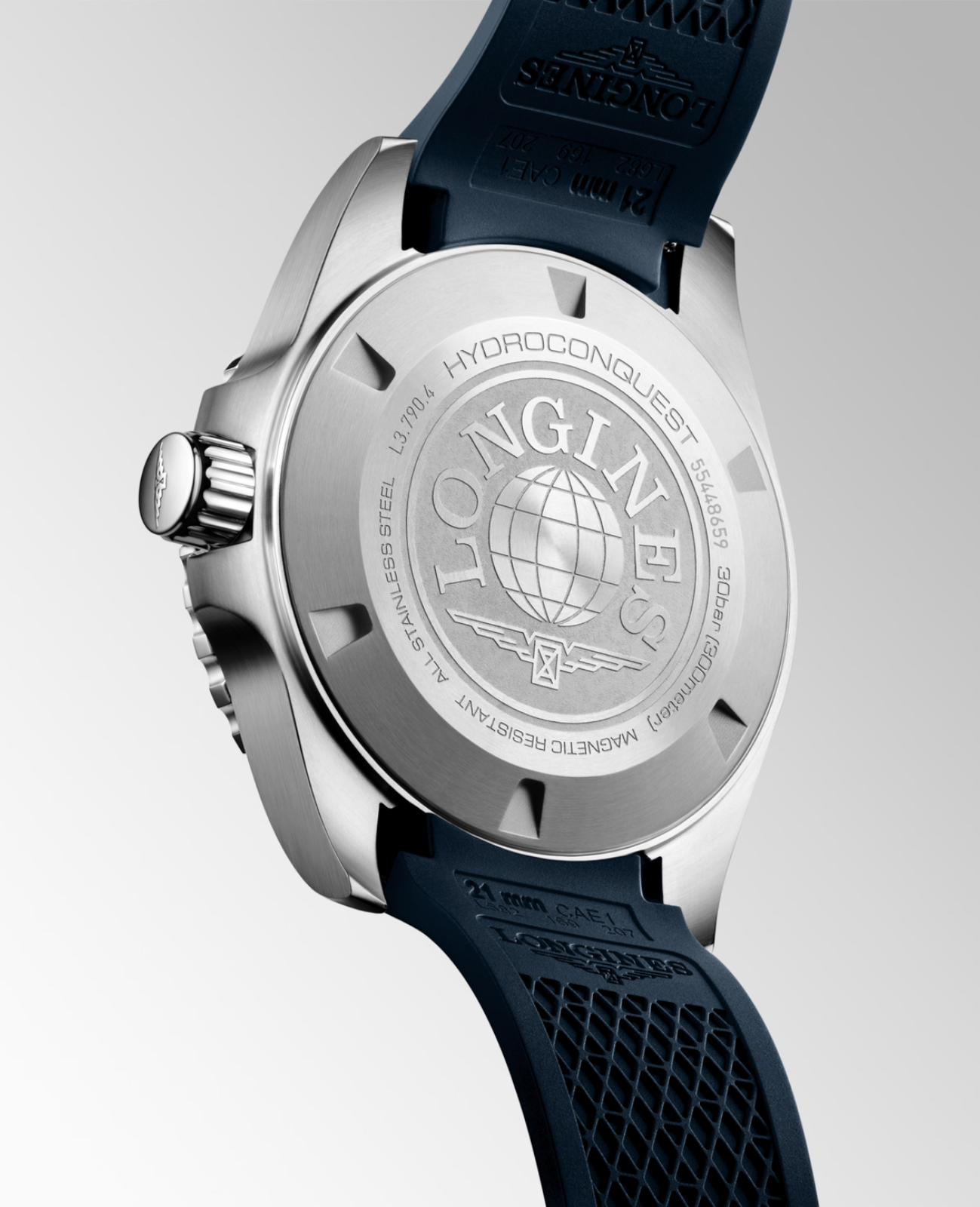 Longines Hydroconquest GMT 41MM Blue Dial Automatic Rubber Strap Watch L37904969
