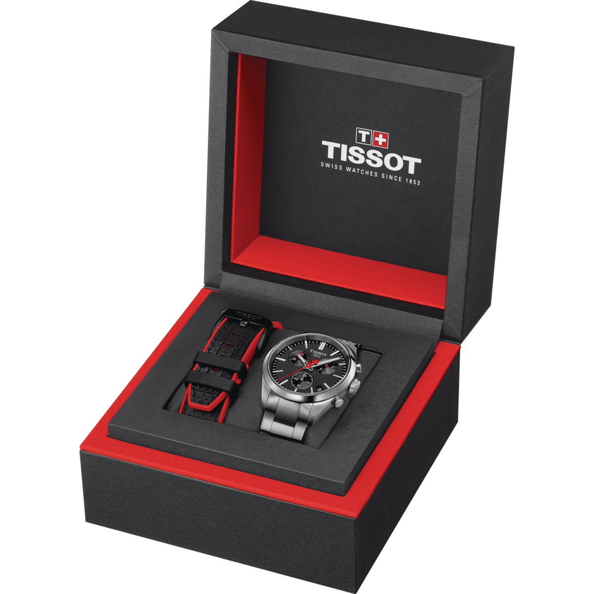 Tissot PR 100 La Vuelta 40 MM Black Red Dial Quartz Watch T150.417.11.051.01