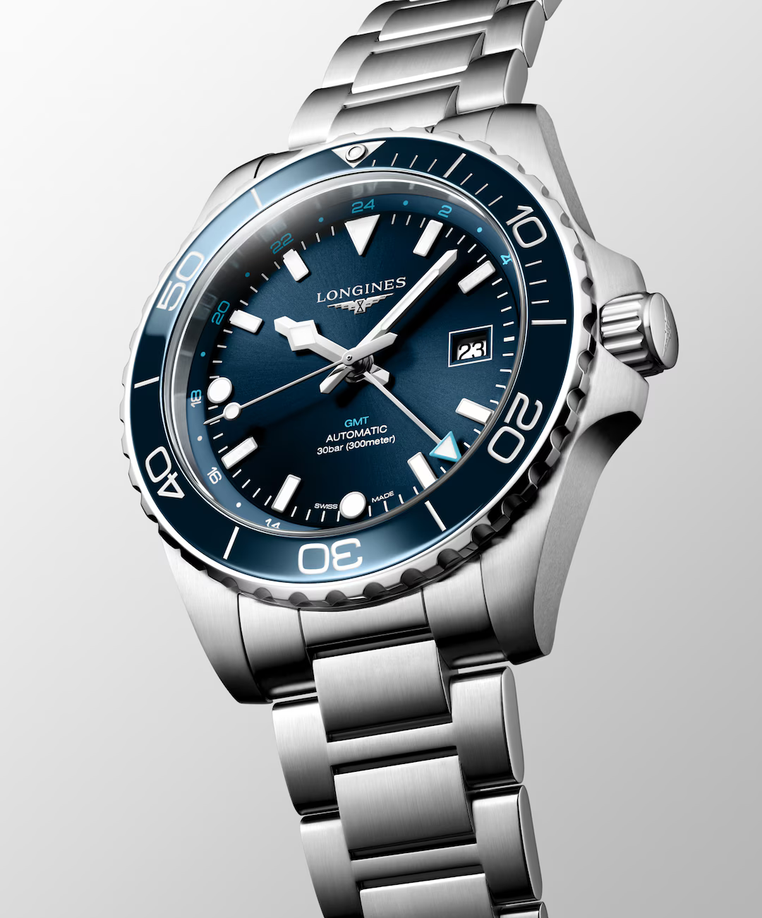 Longines Hydroconquest 43 MM GMT Blue Dial Automatic Watch L38904966