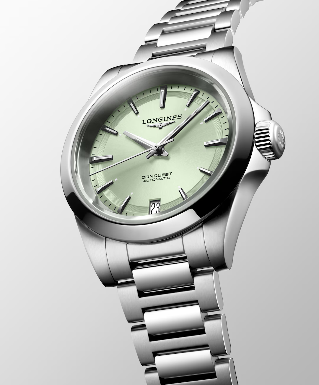 Longines Conquest 34 MM Stainless Steel Green Dial Automatic Watch L34304026