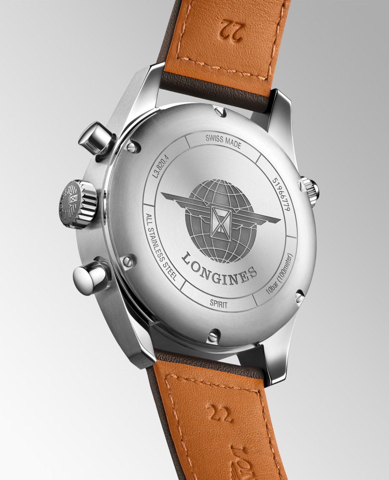 Longines Spirit Automatic Chronograph 42 MM SS Watch L38204530