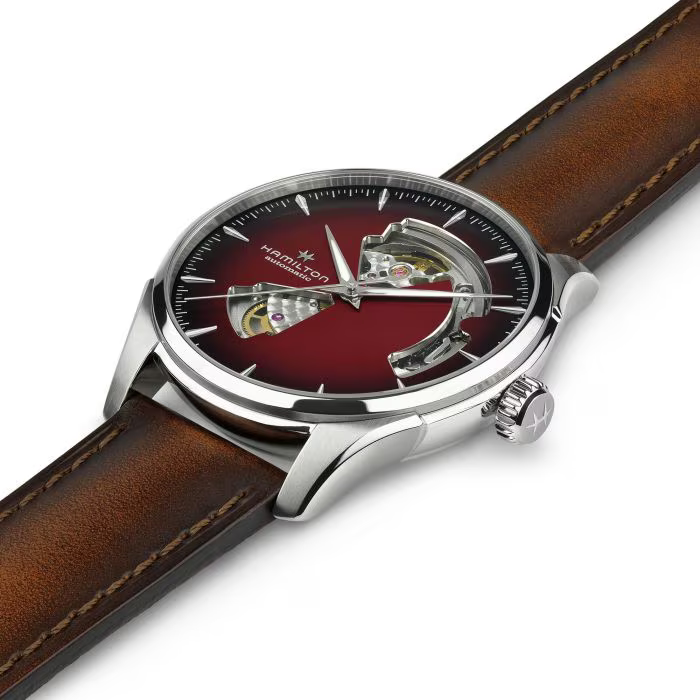 Hamilton Jazzmaster Open Heart Automatic 40 MM Burgundy Dial Watch H32675570