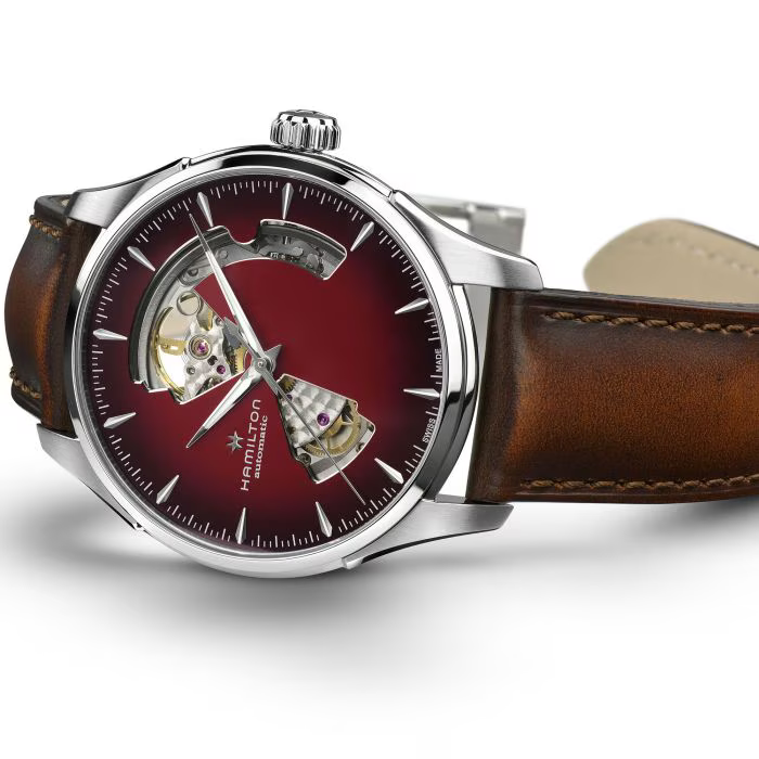 Hamilton Jazzmaster Open Heart Automatic 40 MM Burgundy Dial Watch H32675570