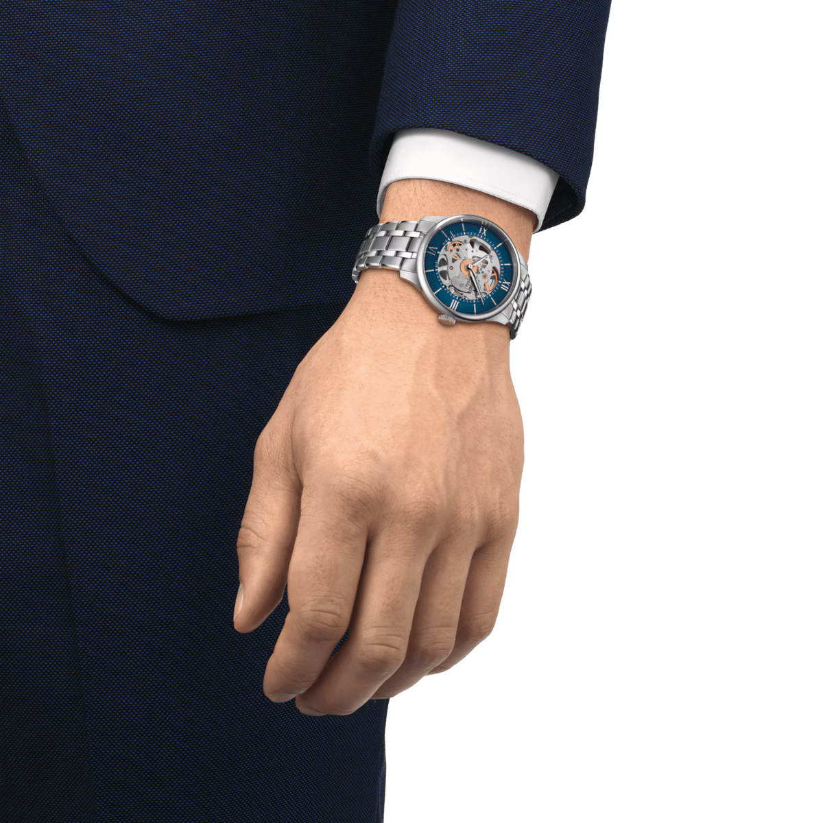 Tissot Chemin Des Tourelles Skeleton 39 MM Blue Dial Watch T139.836.11.048.00
