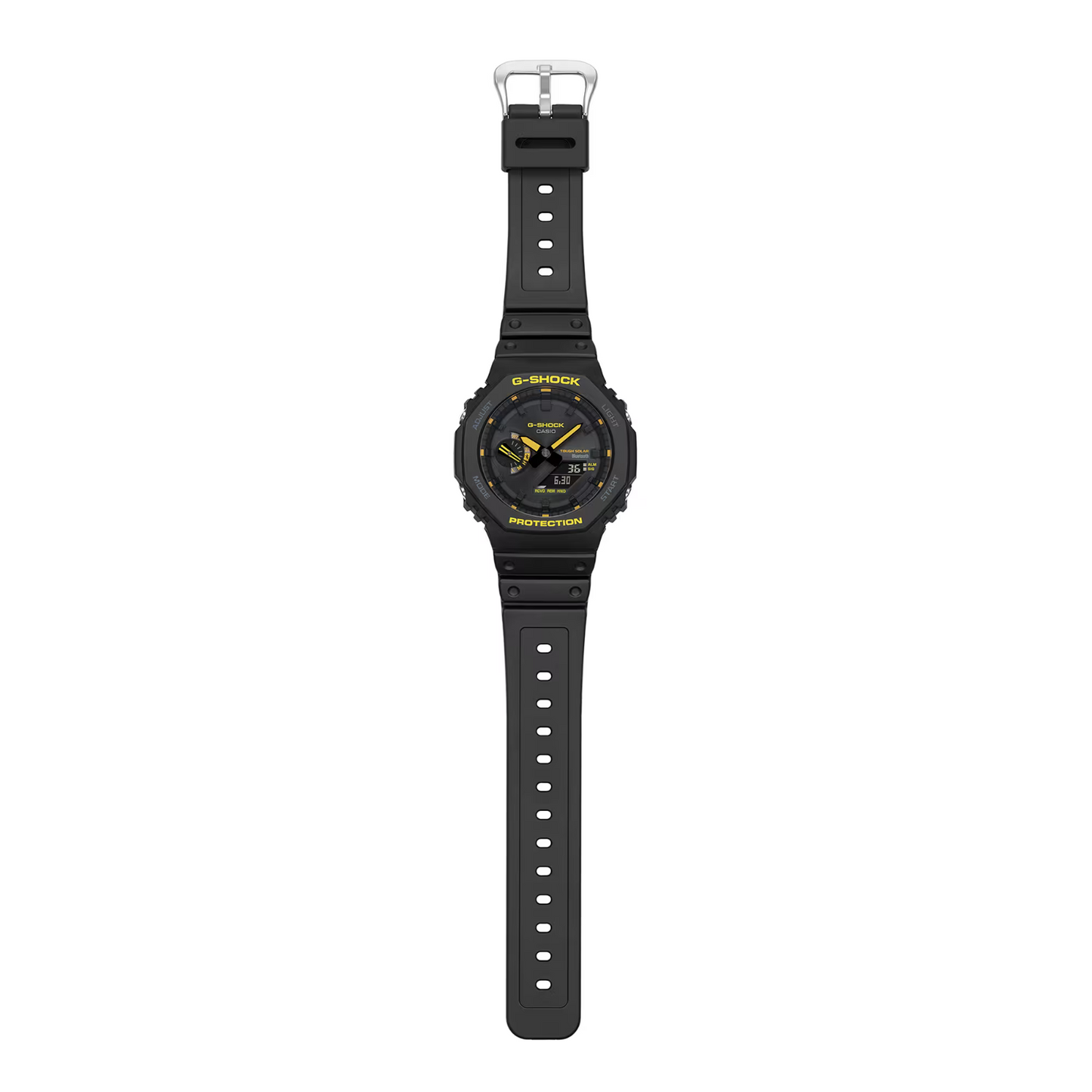 Casio G-Shock Analog Digital Resin Bluetooth Blue and Yellow Watch GA-B2100CY-1
