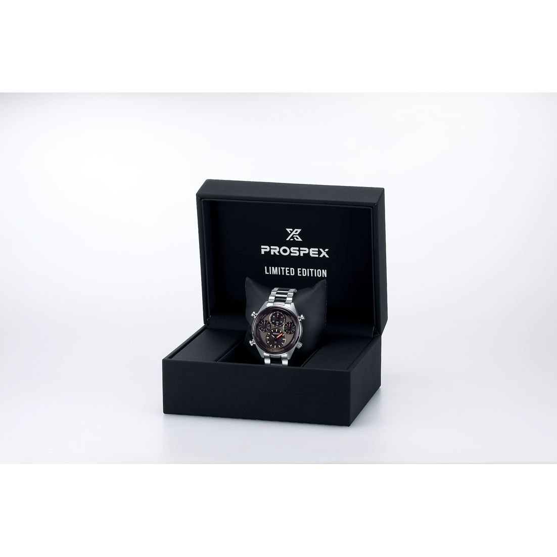 Seiko Prospex Speedtimer Solar Chronograph 42 MM SS LE Brown Dial Watch SFJ005P1