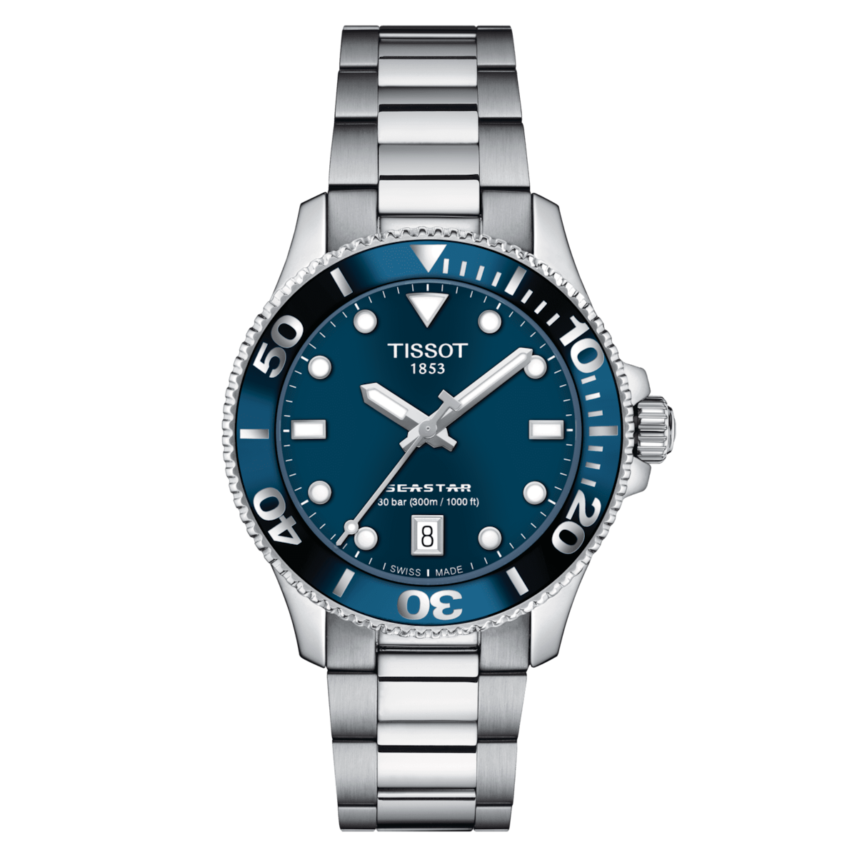 Tissot Seastar 1000 36 MM Blue Dial Quartz SS Watch T120.210.11.041.00