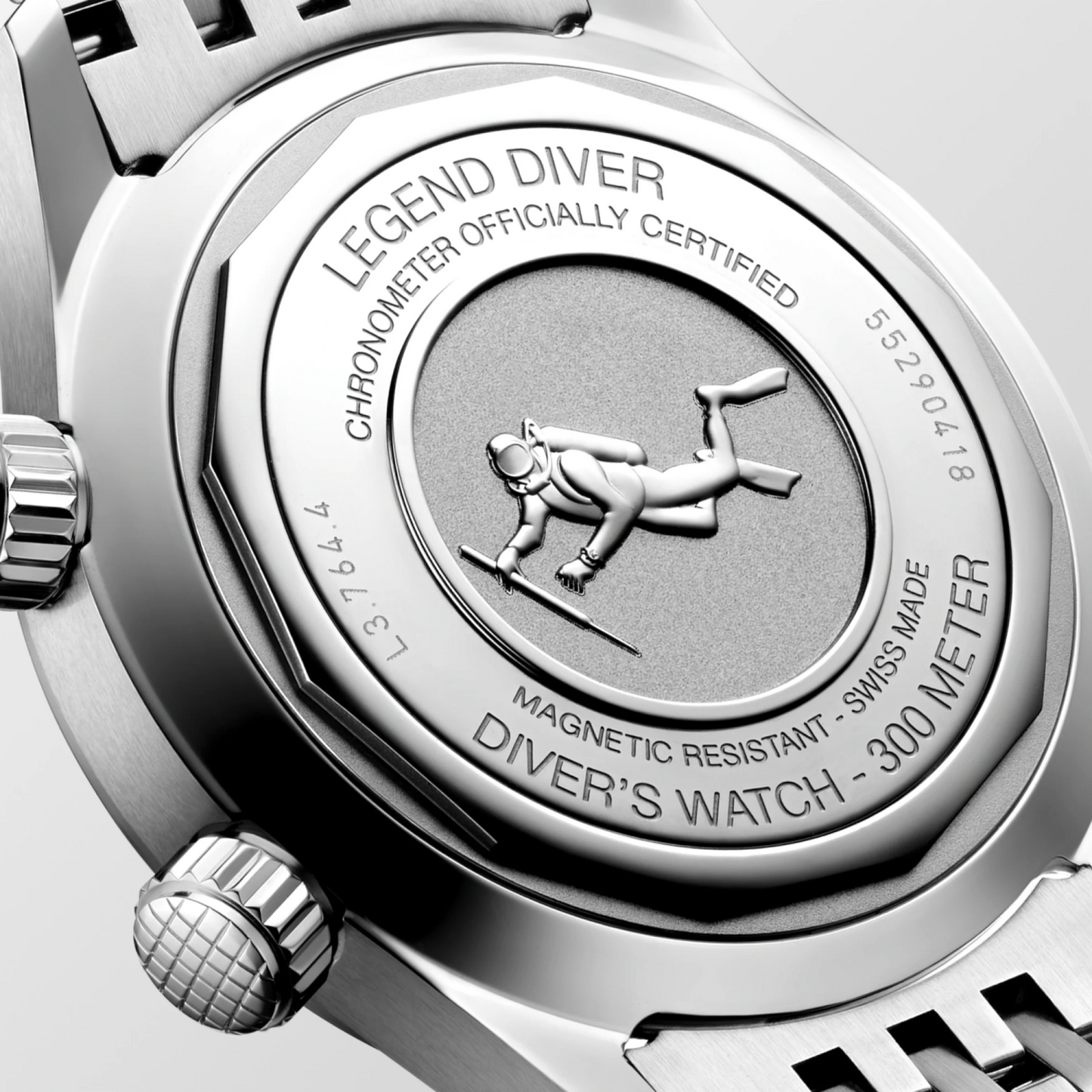 Longines Legend Diver 39 MM Full SS Black Dial Automatic Watch L37644506