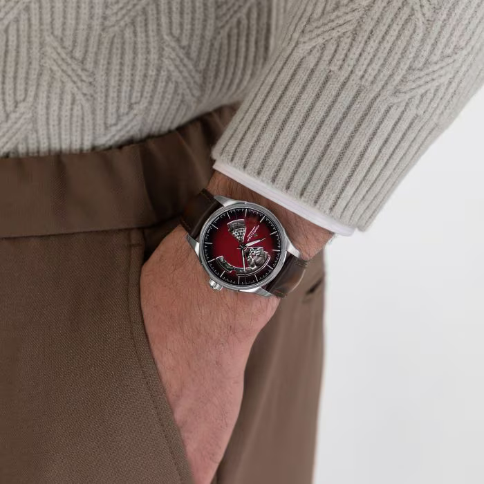 Hamilton Jazzmaster Open Heart Automatic 40 MM Burgundy Dial Watch H32675570