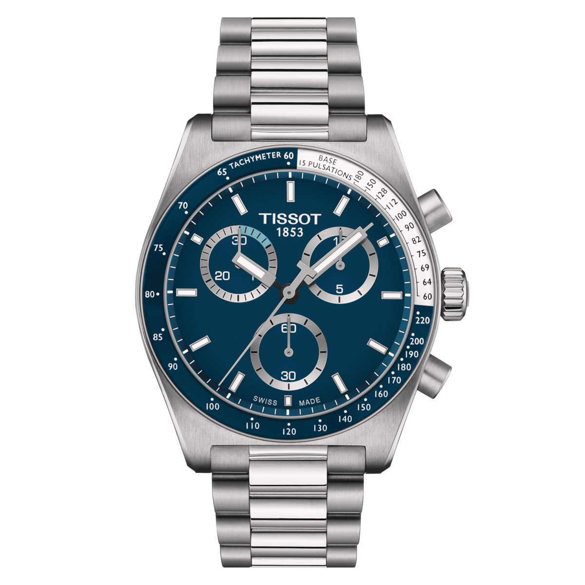 Tissot PR516 Chronograph 40 MM SS Quartz Blue Dial Watch T149.417.11.041.00