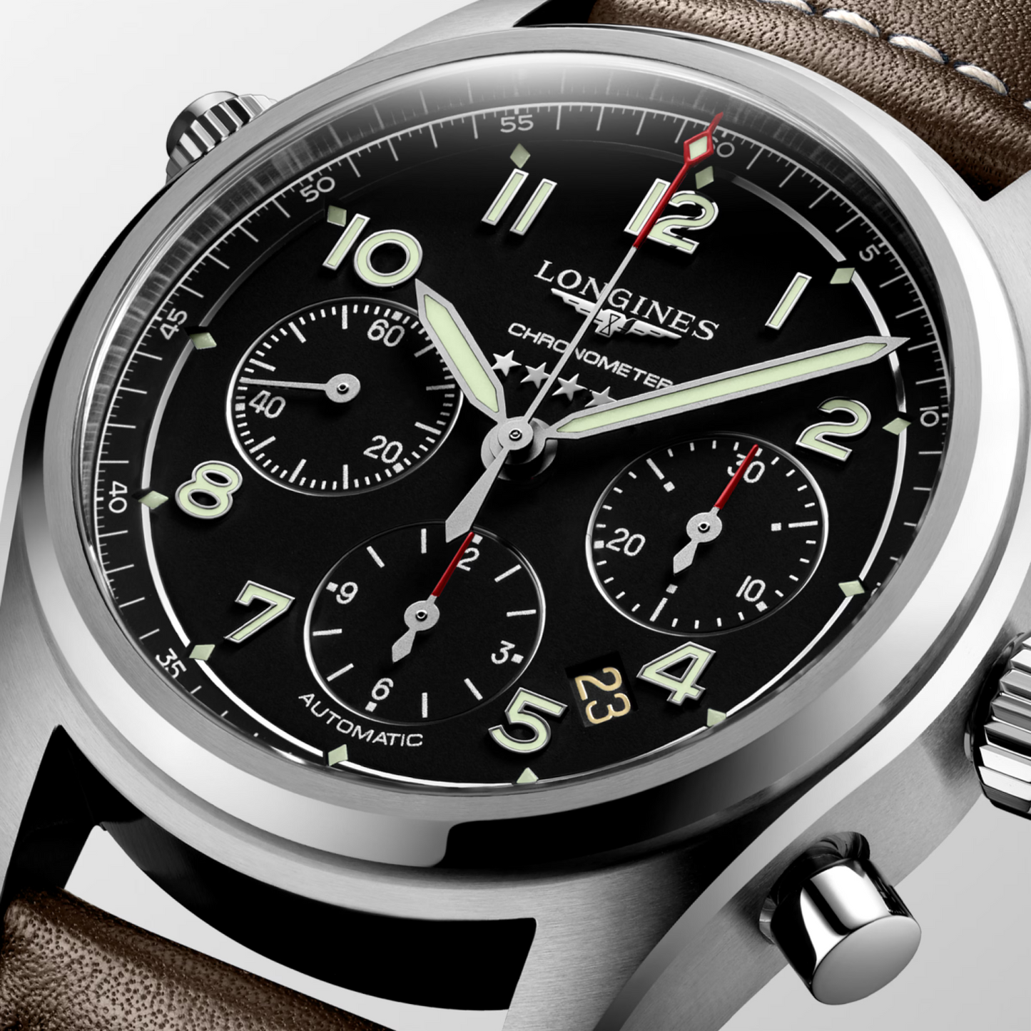 Longines Spirit Automatic Chronograph 42 MM SS Watch L38204530