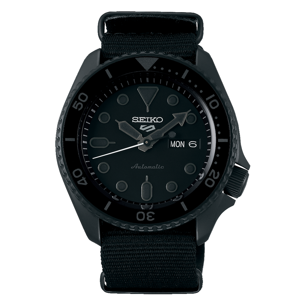 Seiko 5 Sports SKX Street Style 42.5 MM Full Black Automatic Watch - SRPD79K1