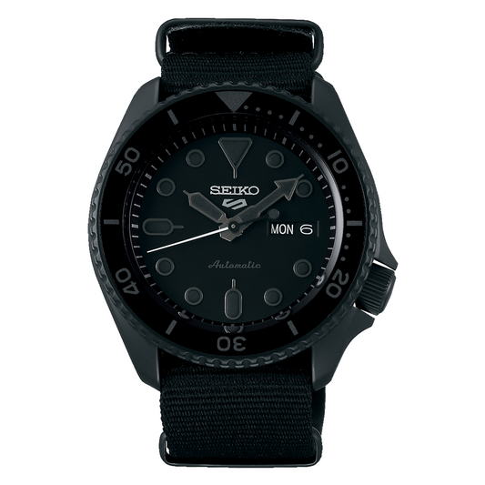 Seiko 5 Sports SKX Street Style 42.5 MM Full Black Automatic Watch - SRPD79K1