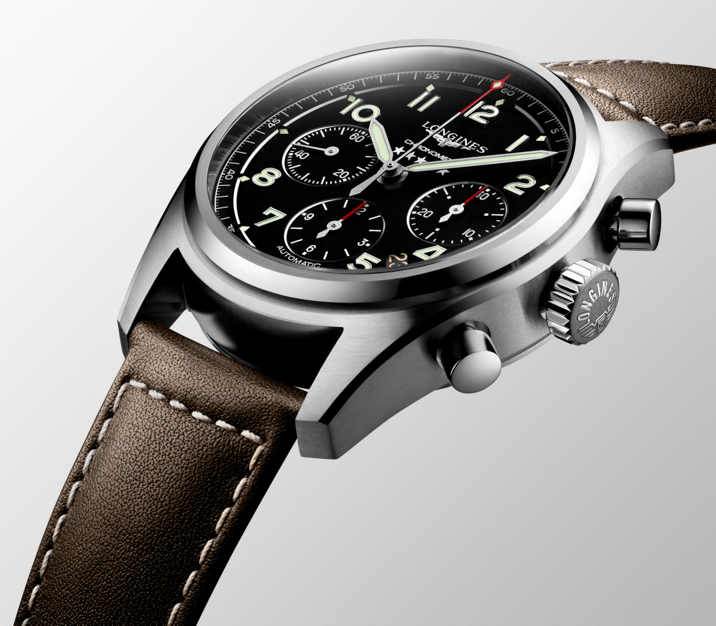 Longines Spirit Automatic Chronograph 42 MM SS Watch L38204530