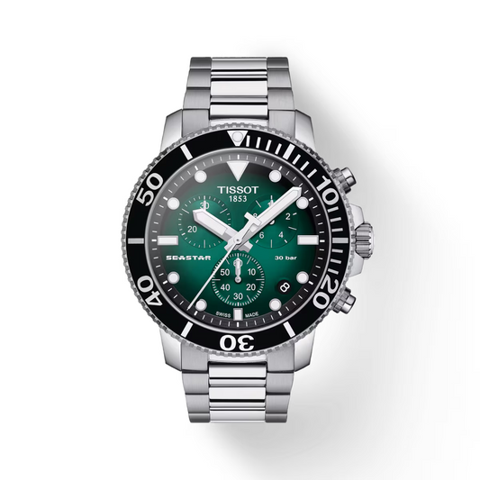 *PRE-ORDER* Tissot Seastar 1000 Chronograph Green Dial 45.5 MM Watch T120.417.11.091.01