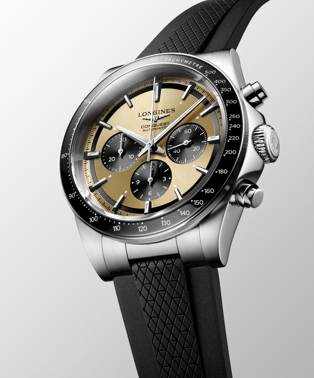 Longines Conquest Chronograph 42 MM Rubber Band Automatic Watch L38354329
