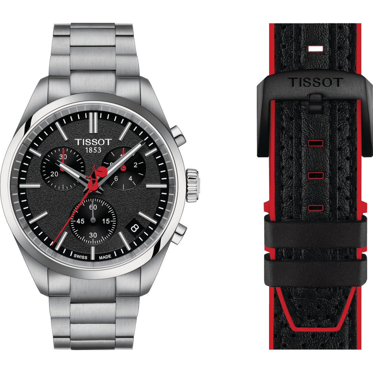 Tissot PR 100 La Vuelta 40 MM Black Red Dial Quartz Watch T150.417.11.051.01