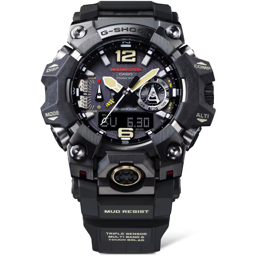 Casio G-Shock Master Of G Mudmaster Solar Radio Resin Black Watch GWG-B1000-1A