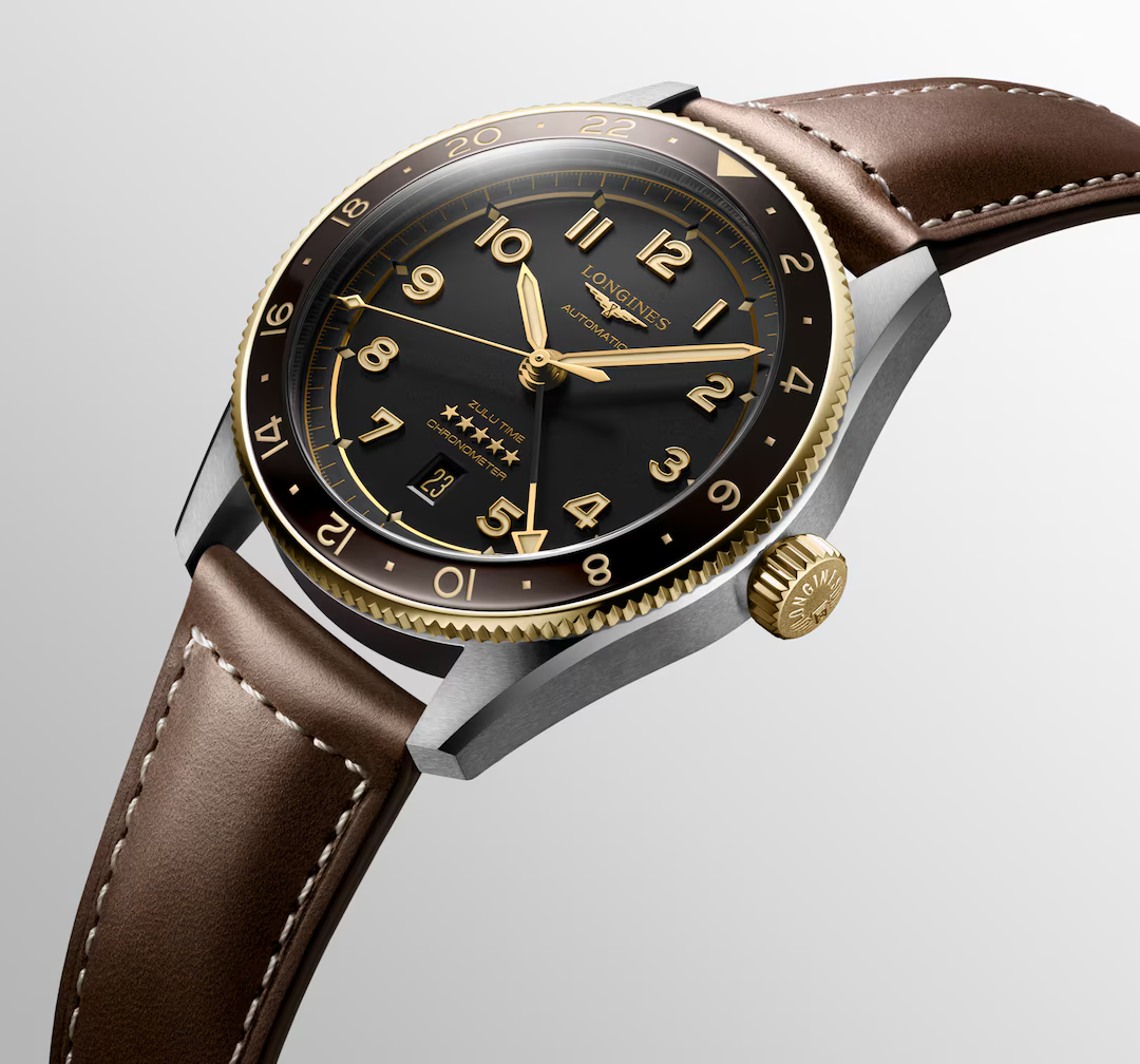Longines Spirit Zulu Time 42 MM Automatic Black Dial Watch L38125532