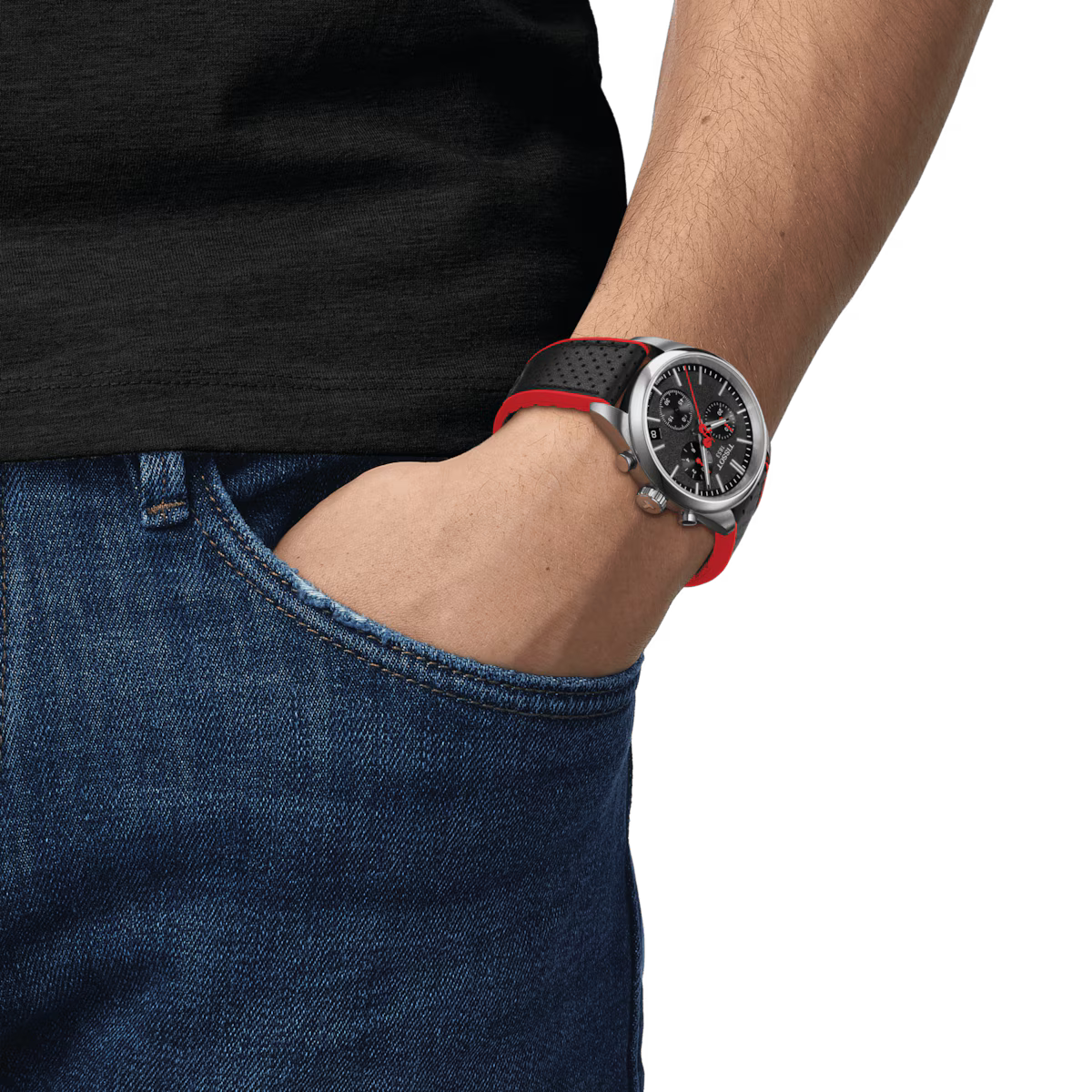 Tissot PR 100 La Vuelta 40 MM Black Red Dial Quartz Watch T150.417.11.051.01