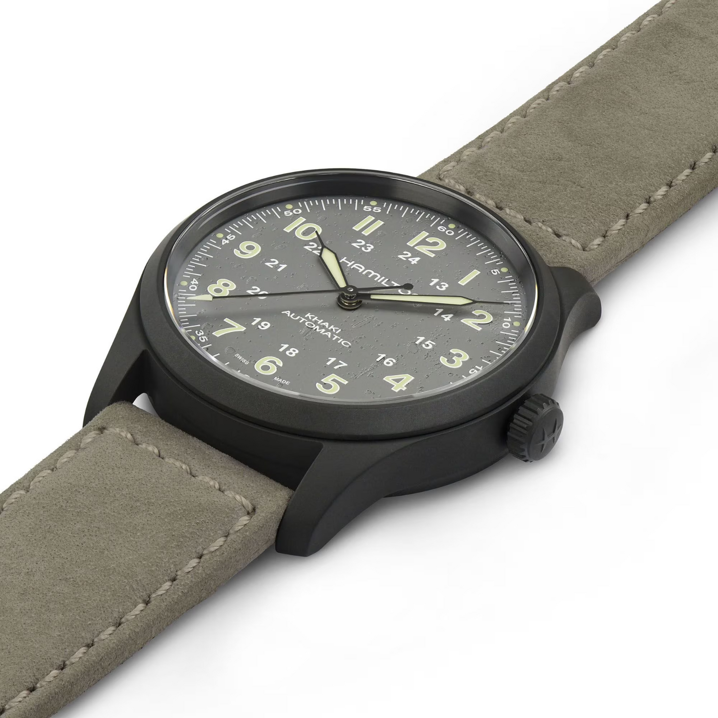 Hamilton Khaki Field Titanium Automatic 38 MM Leather Band Watch H70215880