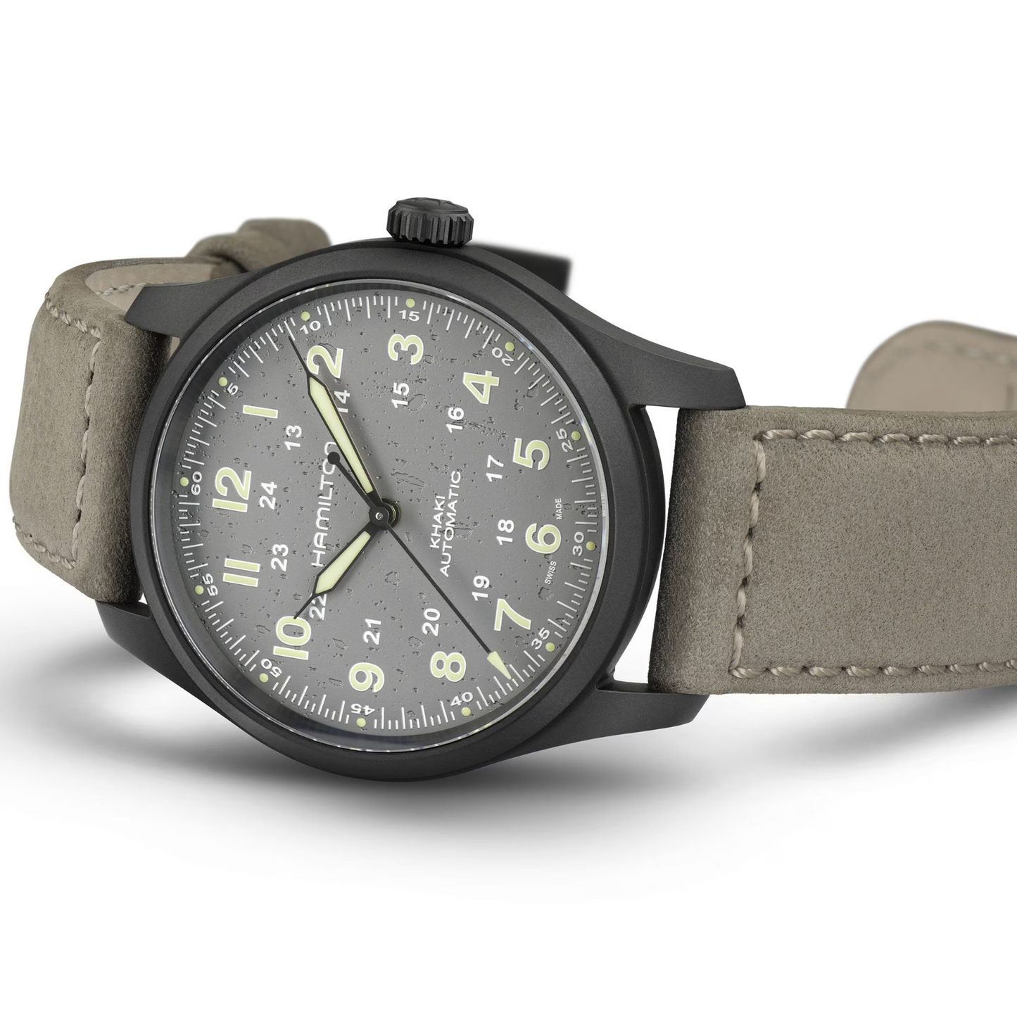 Hamilton Khaki Field Titanium Automatic 38 MM Leather Band Watch H70215880