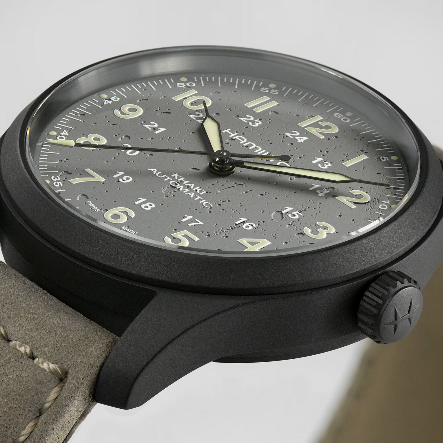 Hamilton Khaki Field Titanium Automatic 38 MM Leather Band Watch H70215880