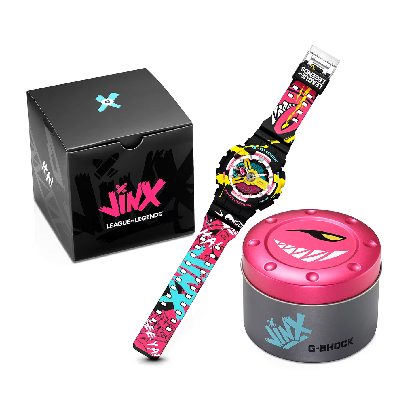 Casio G-Shock League Of Legends JINX Analog Resin Watch - GA-110LL-1