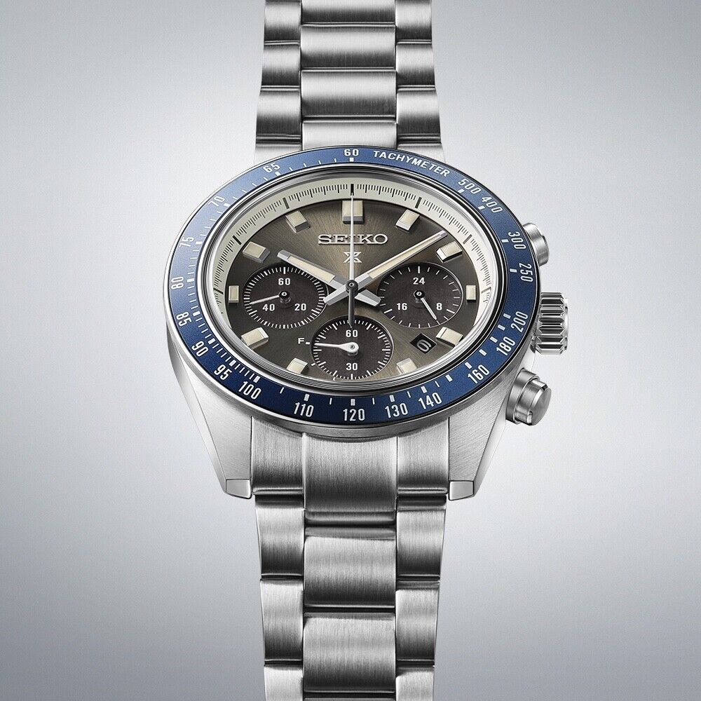Seiko Prospex Speedtimer 41.4 MM Solar Chronograph Black Dial Watch SSC939P1