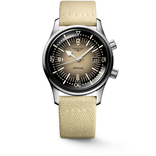 Longines Legend Diver 42 MM Automatic Beige Strap Watch L37744302