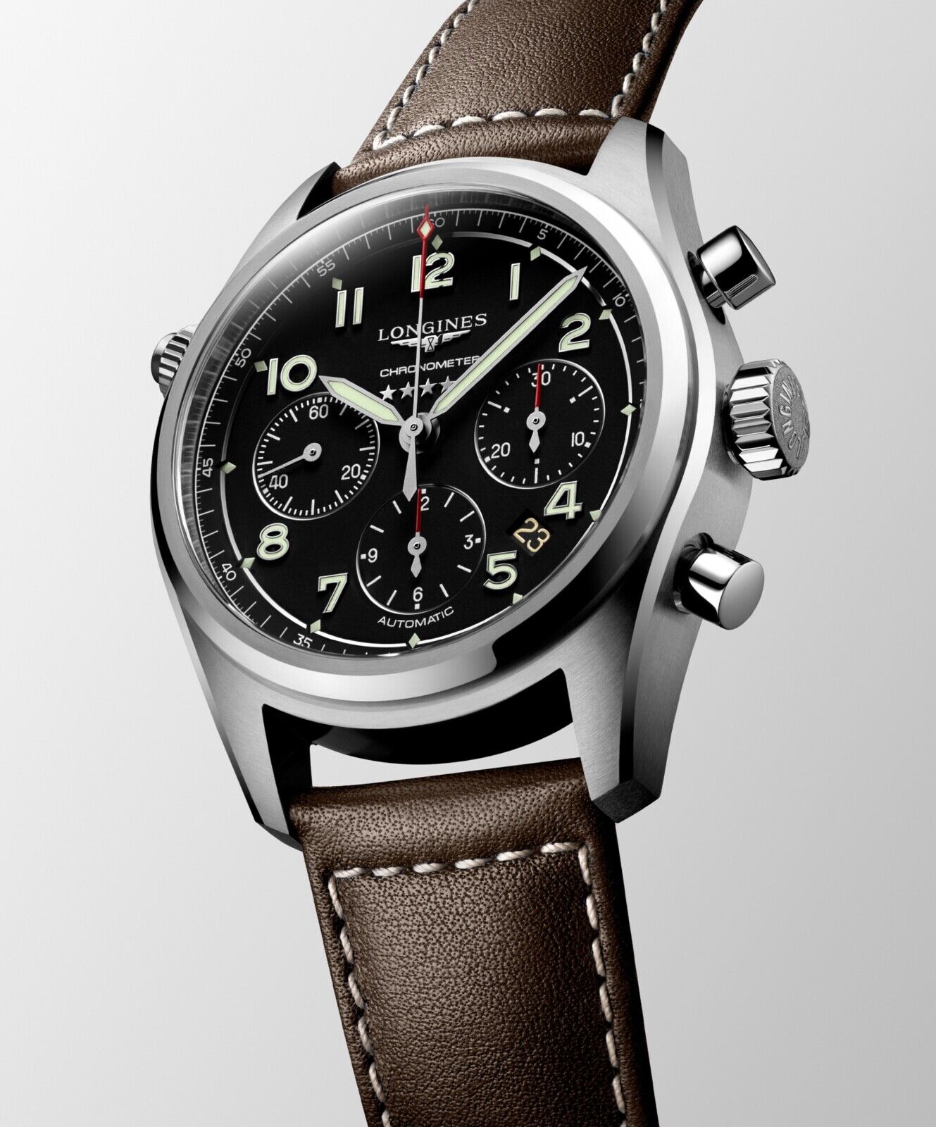 Longines Spirit Automatic Chronograph 42 MM SS Watch L38204530