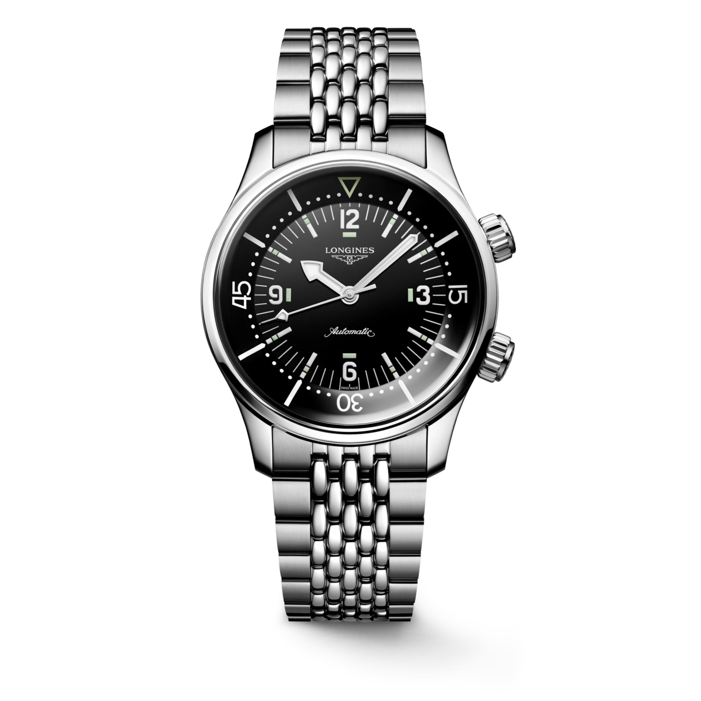 Longines Legend Diver 39 MM Full SS Black Dial Automatic Watch L37644506