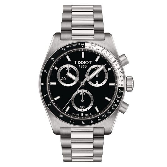 Tissot PR516 Chronograph 40 MM Black Dial SS Quartz Watch T149.417.11.051.00