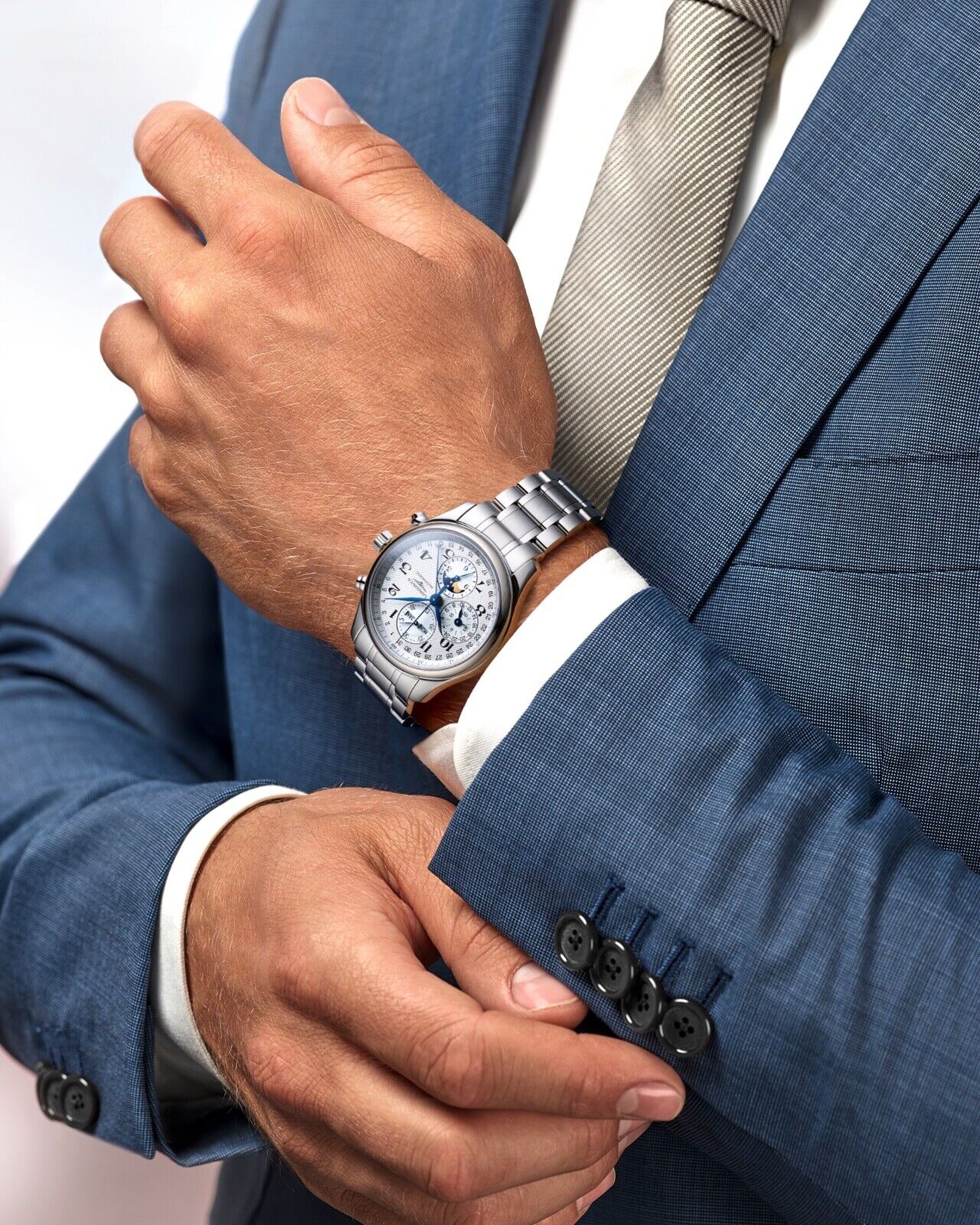 Longines Master Collection 42 MM Moonphase Automatic Full SS Watch L27734786