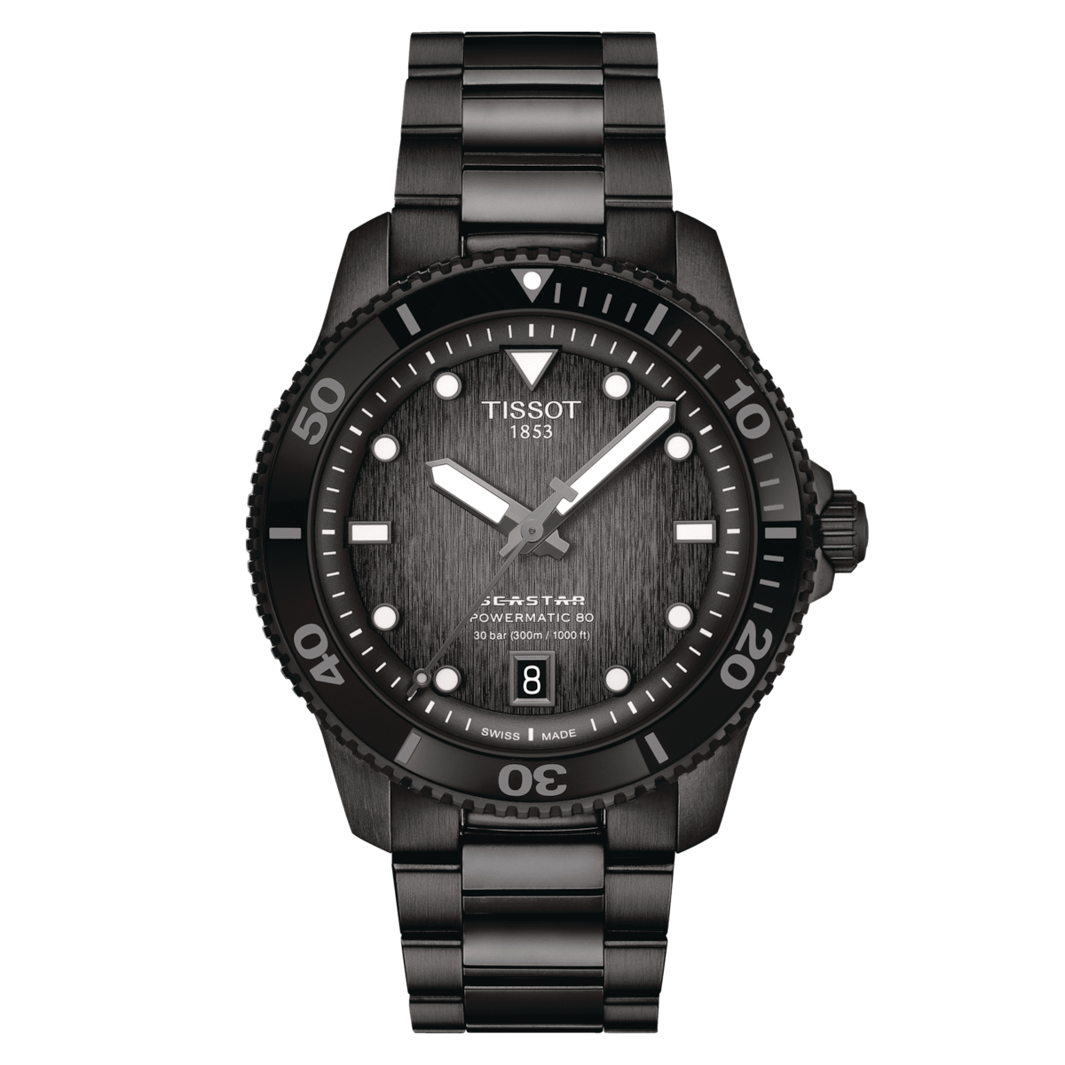 Tissot Seastar 1000 Powermatic 80 40 MM Black PVD Watch T120.807.33.051.00