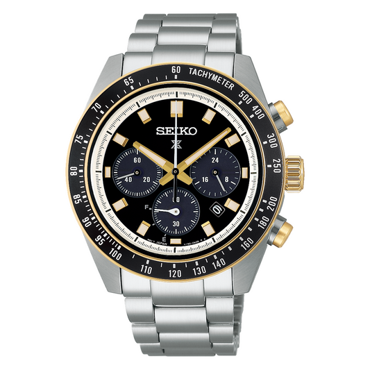 Seiko Prospex Speedtimer 41.4 MM Solar Chronograph Black Dial Watch SSC941P1