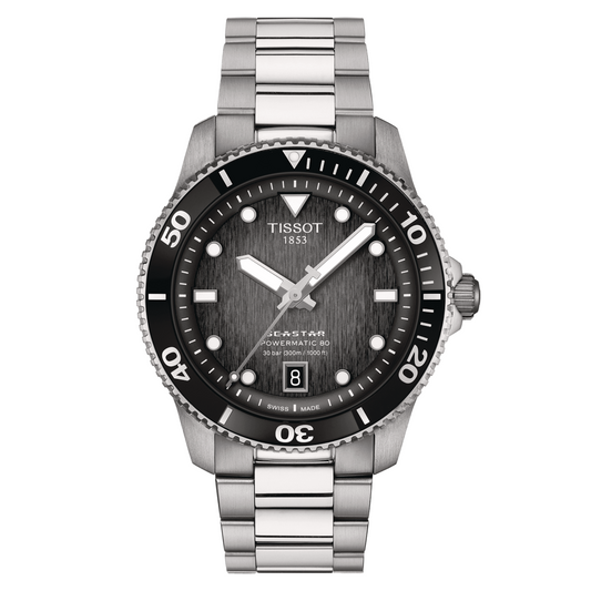 *PRE-ORDER* TISSOT SEASTAR 1000 POWERMATIC 80 40MM BLACK DIAL SS WATCH T120.807.11.051.00