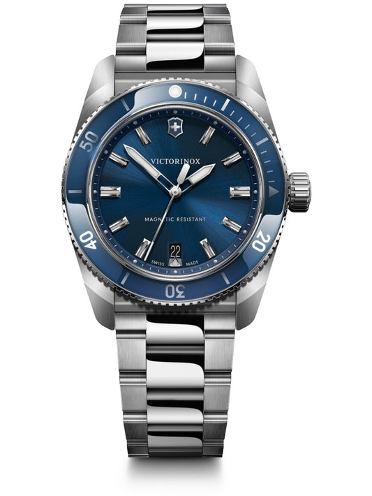 Victorinox Maverick 39mm Blue Dial Steel Bracelet Watch 242095