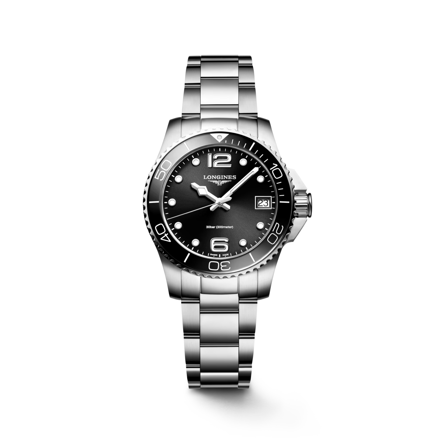 Longines Hydroconquest 32 MM Quartz SS Black Dial Watch L33704566