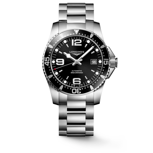 *PRE-ORDER* Longines HydroConquest 41MM Stainless Automatic Black Dial Watch L37404566