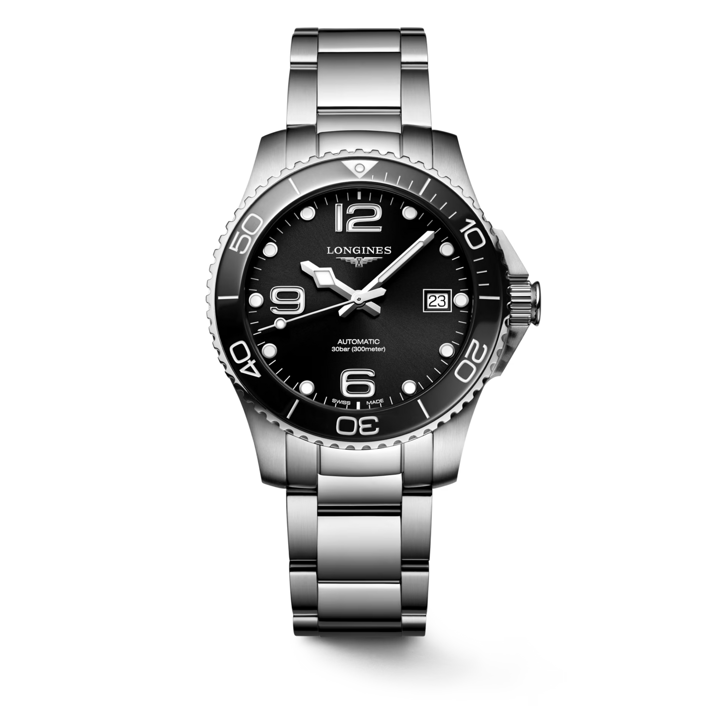 Longines Hydroconquest 39 MM Automatic SS Black Dial Watch L37804566