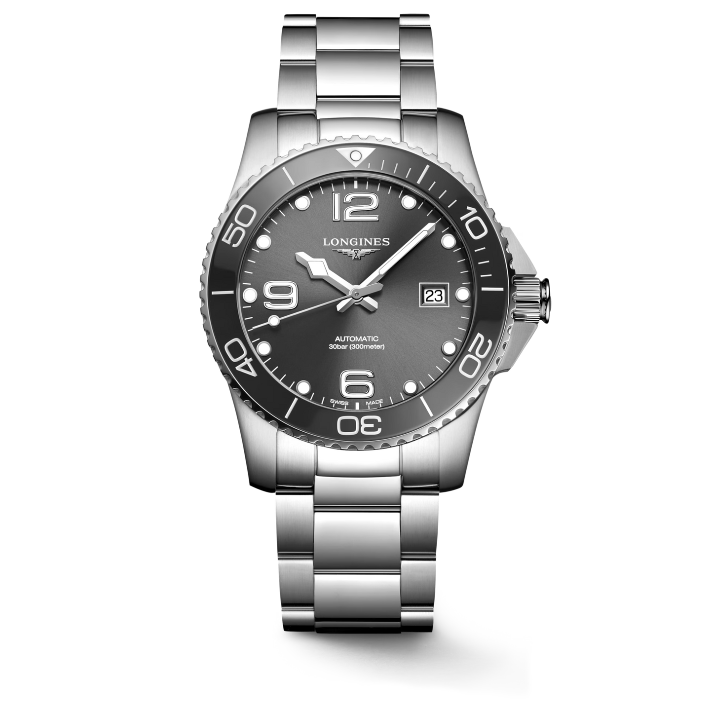 Longines Hydroconquest 41 MM Automatic SS Grey Dial Watch L37814766